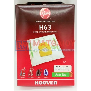  HOOVER BAGS FREESPACE ORIGINAL H63 09200245  (35600536) vacuum bags